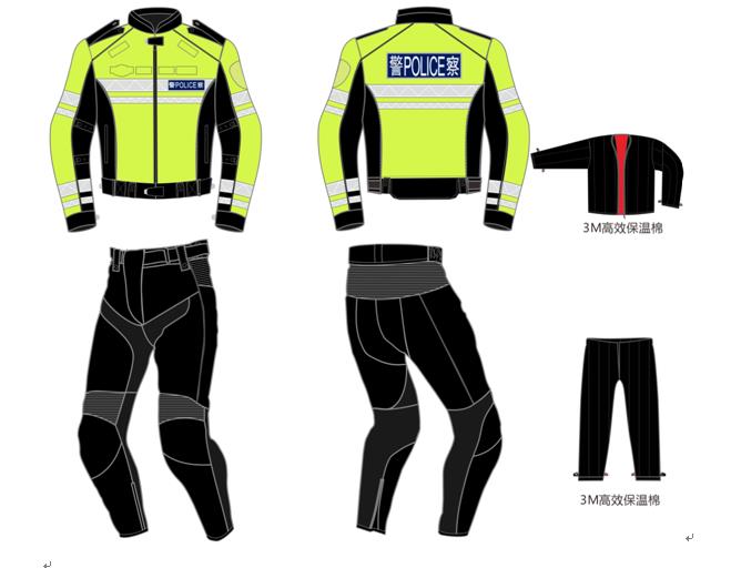 交警冬季骑行服